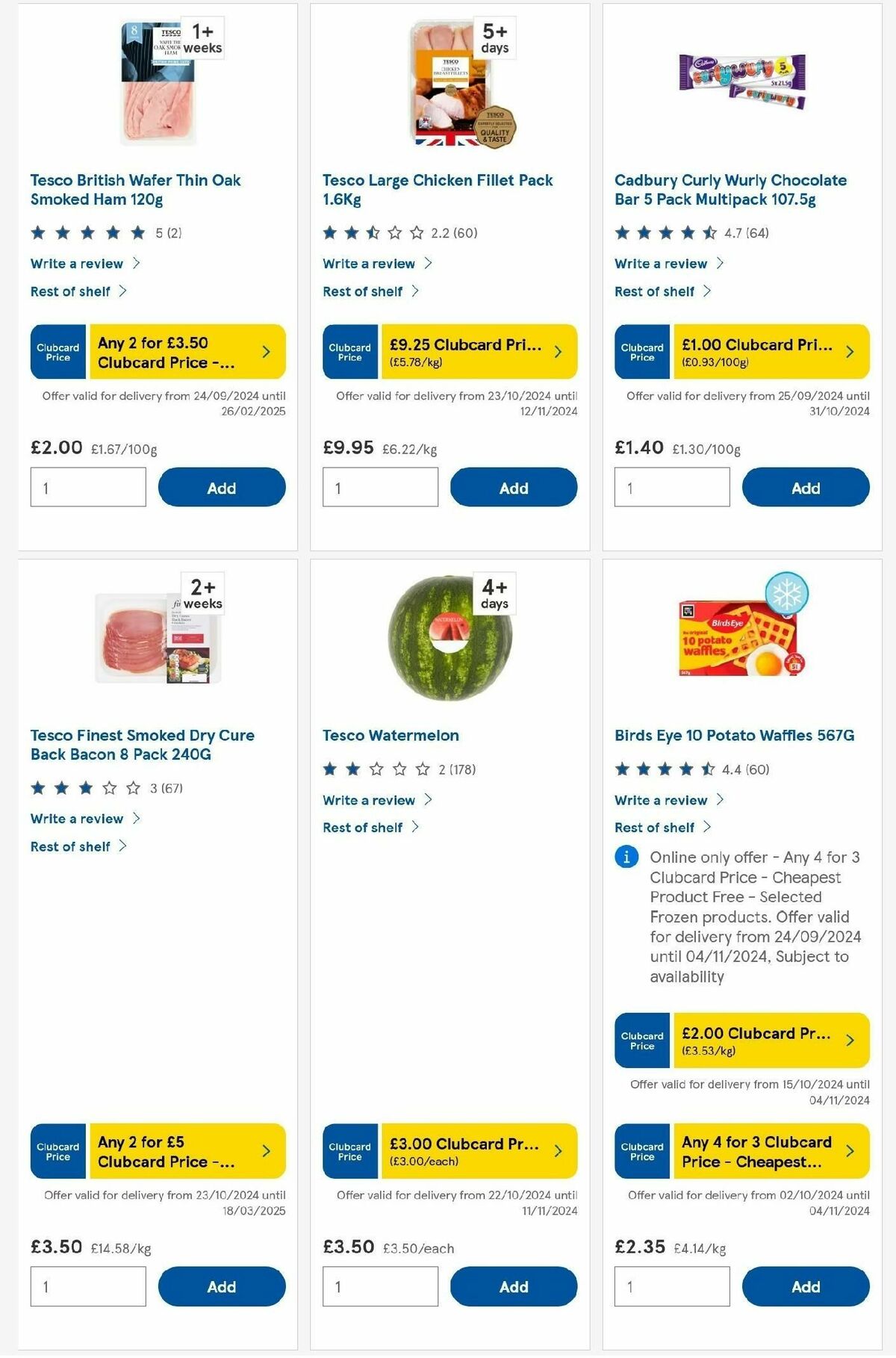 TESCO Offers from 31 October