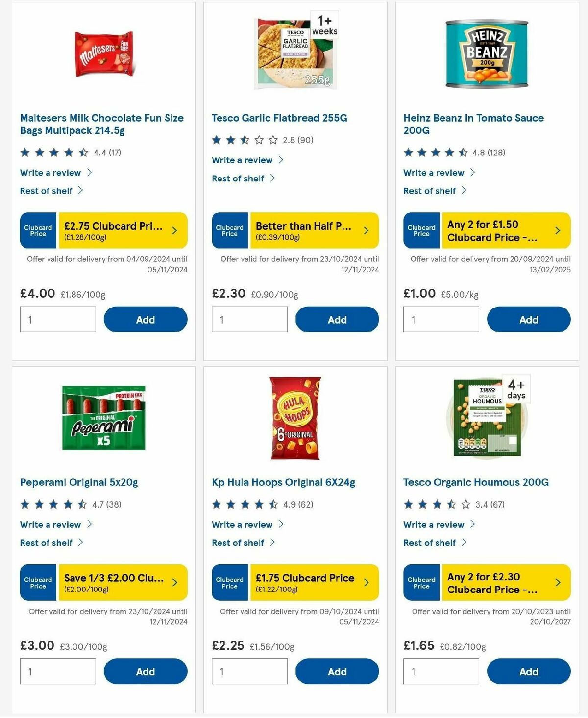 TESCO Offers from 31 October