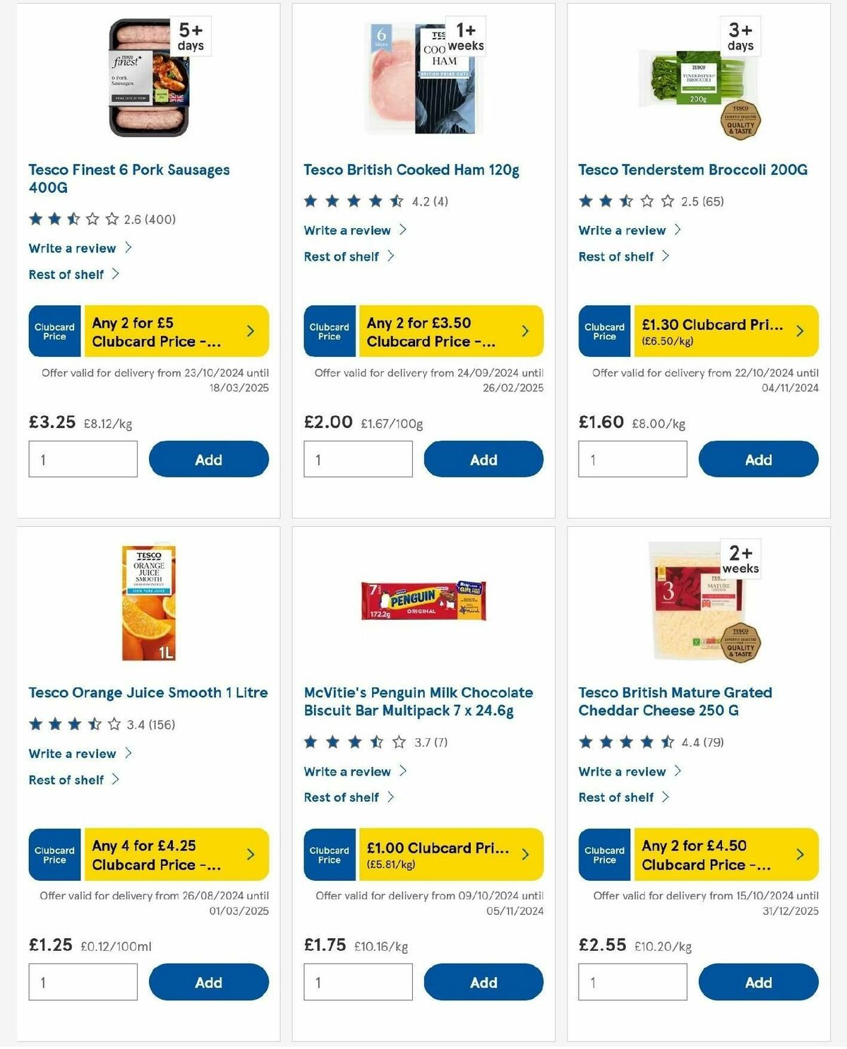 TESCO Offers from 31 October