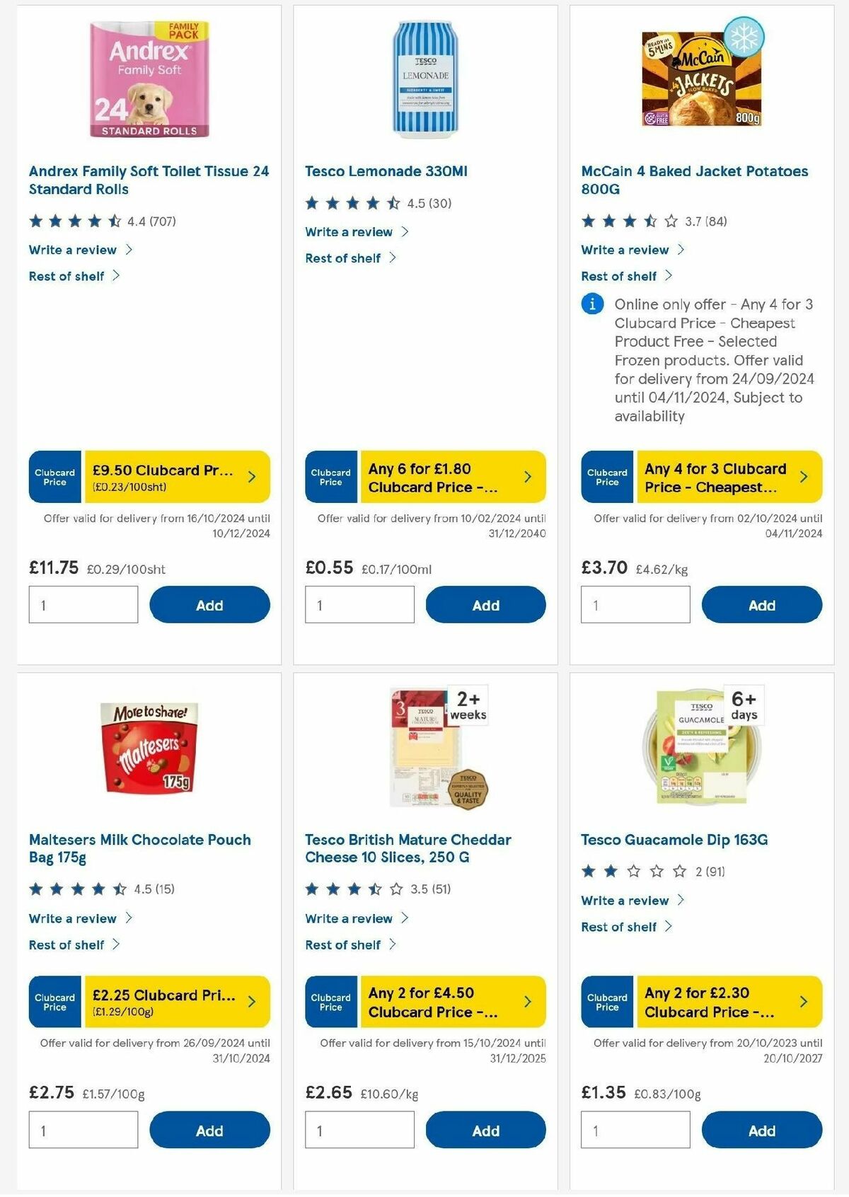 TESCO Offers from 31 October