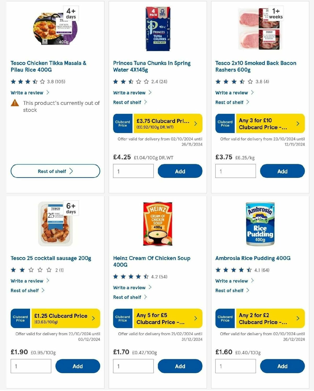 TESCO Offers from 31 October