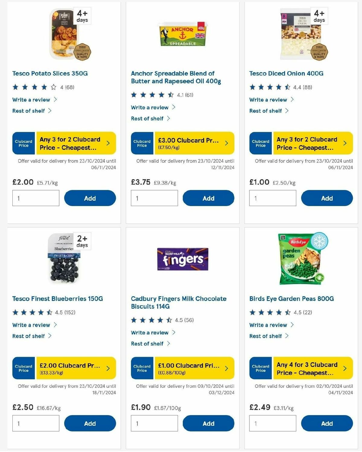 TESCO Offers from 31 October