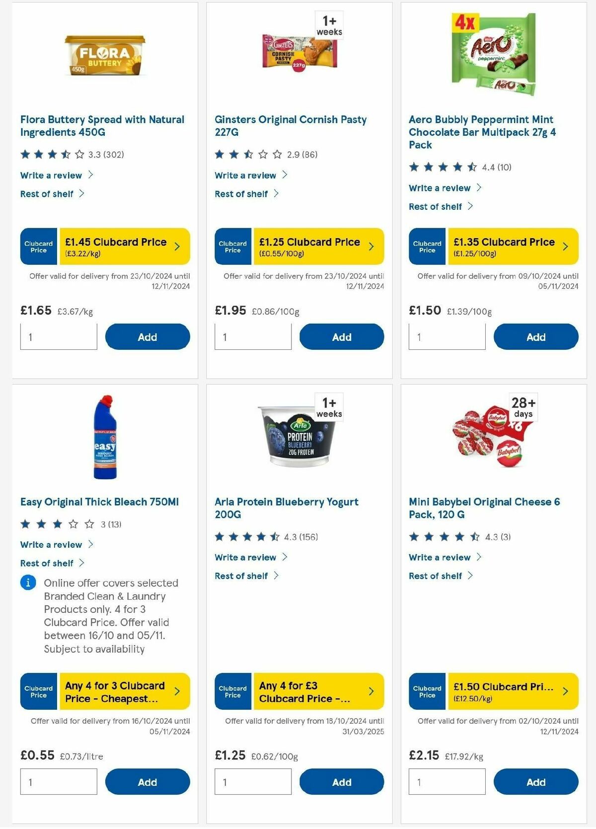 TESCO Offers from 31 October