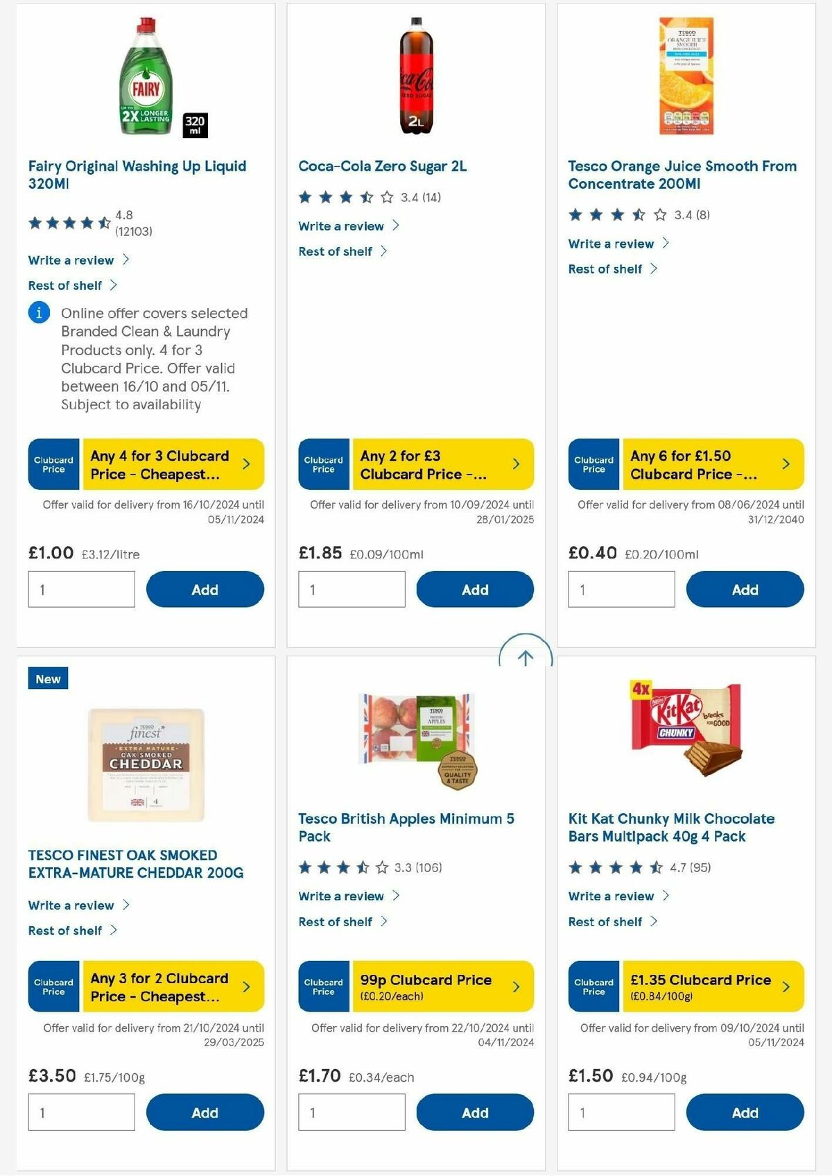 TESCO Offers from 31 October