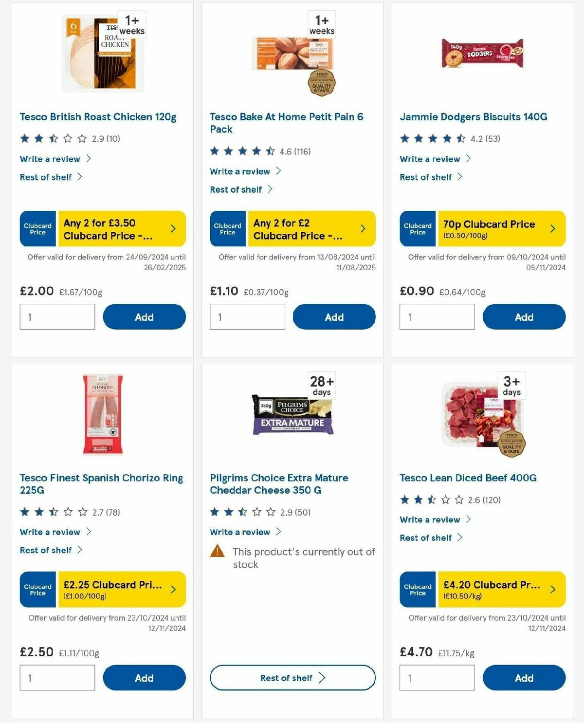 TESCO Offers from 31 October