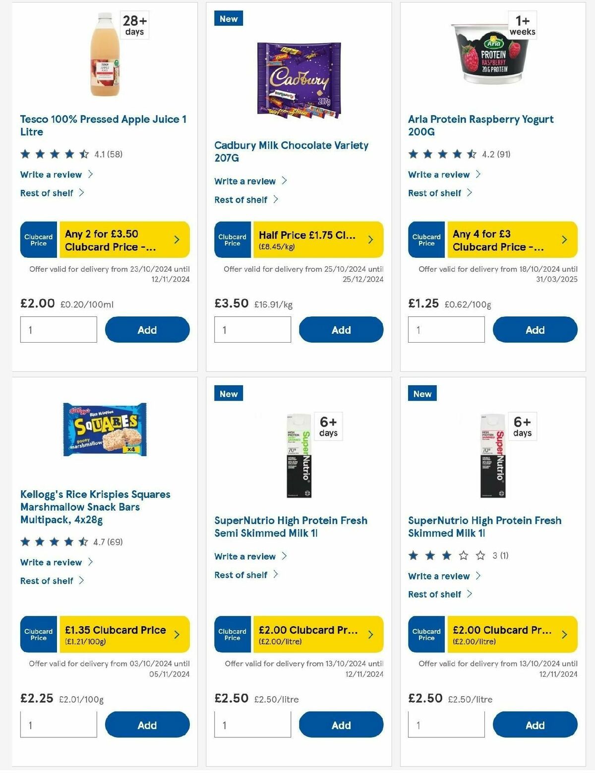 TESCO Offers from 31 October