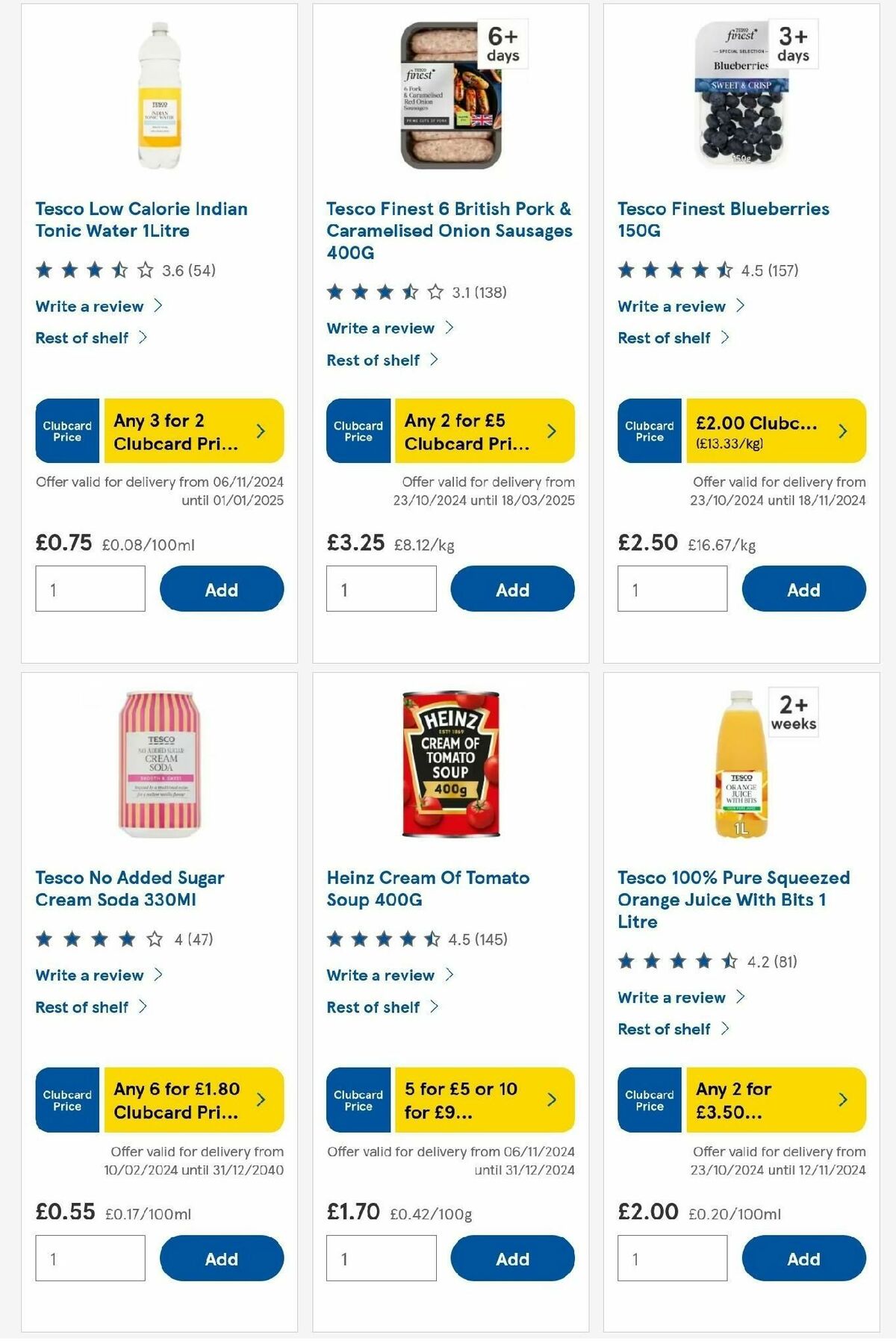 TESCO Offers from 7 November