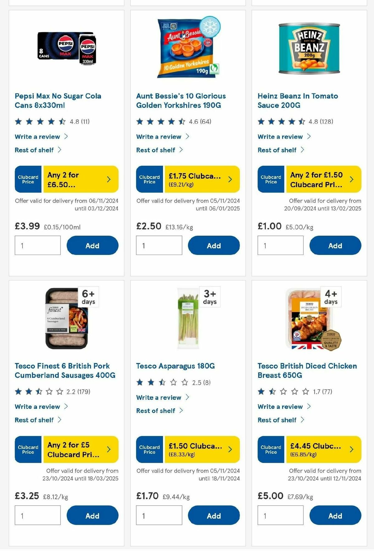 TESCO Offers from 7 November