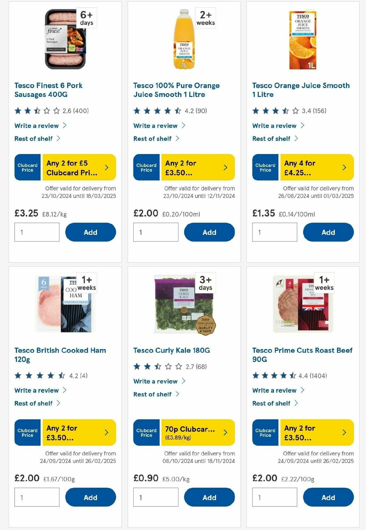 TESCO Offers from 7 November