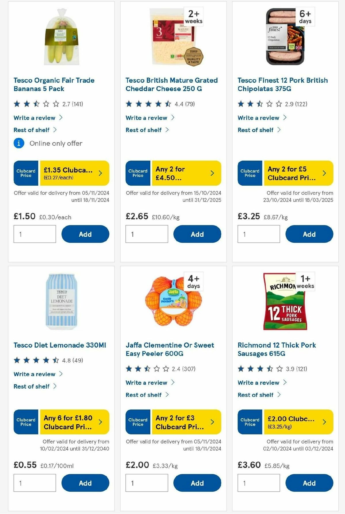 TESCO Offers from 7 November