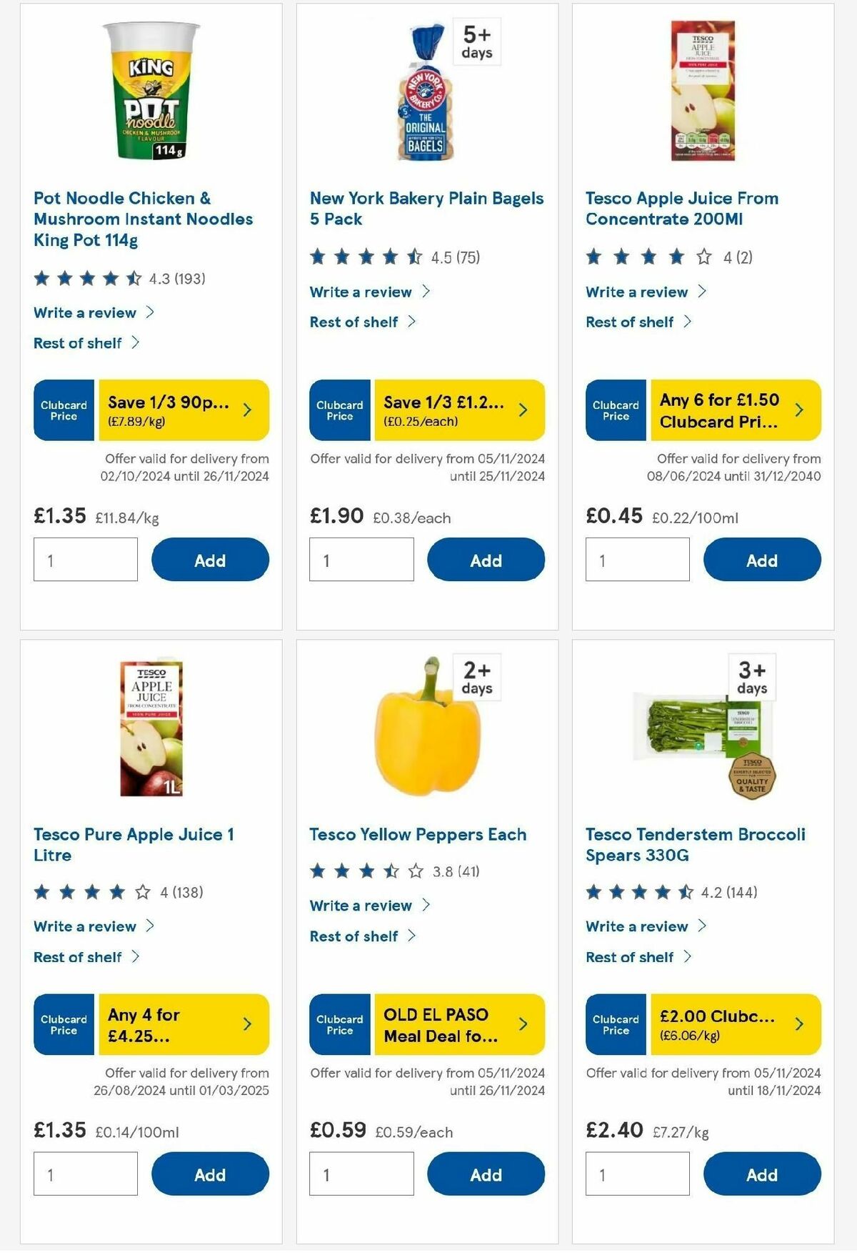 TESCO Offers from 7 November