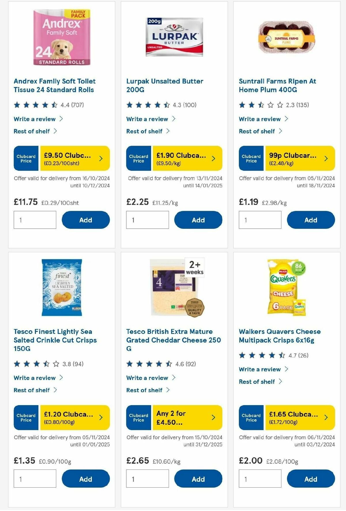 TESCO Offers from 14 November