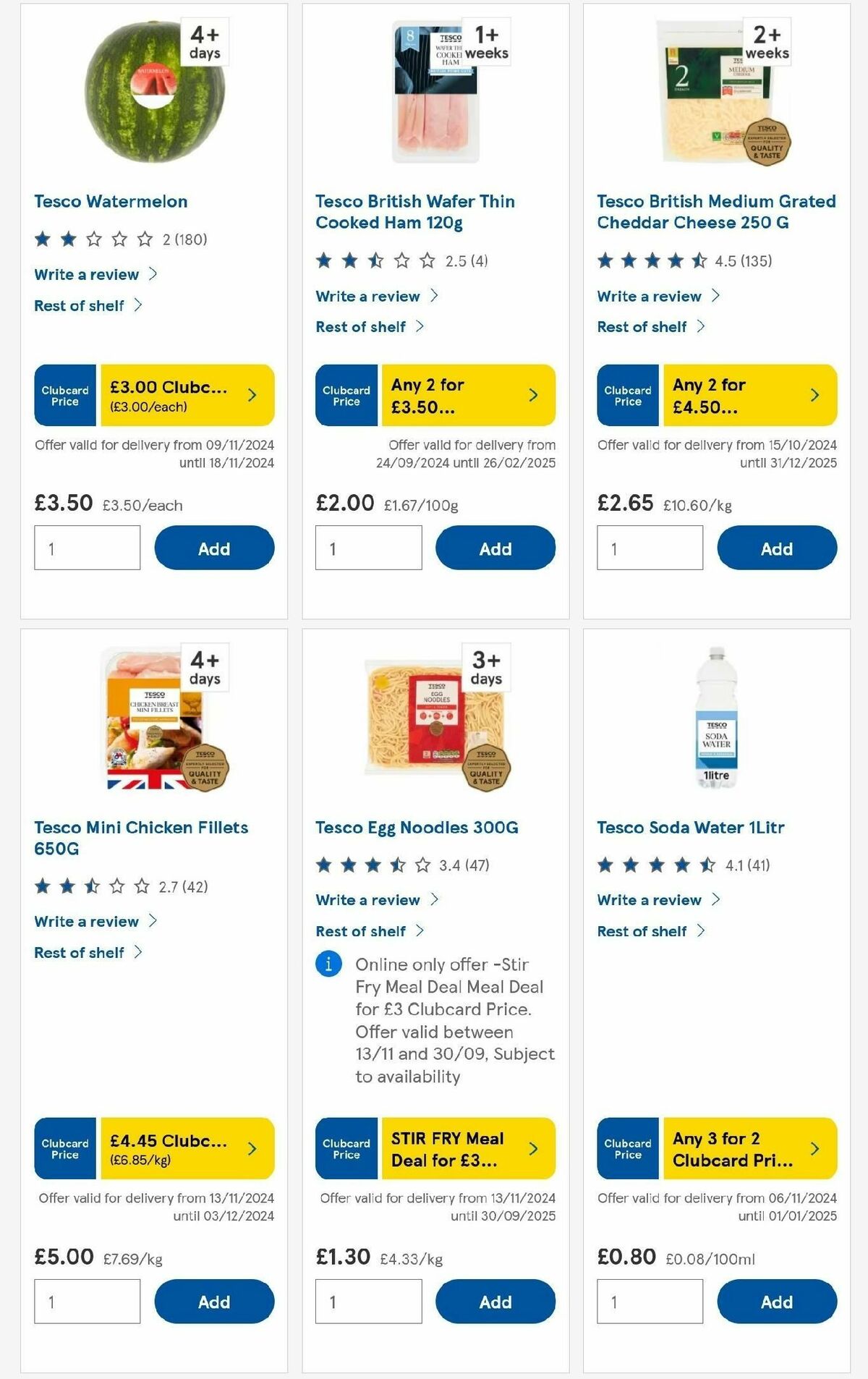 TESCO Offers from 14 November