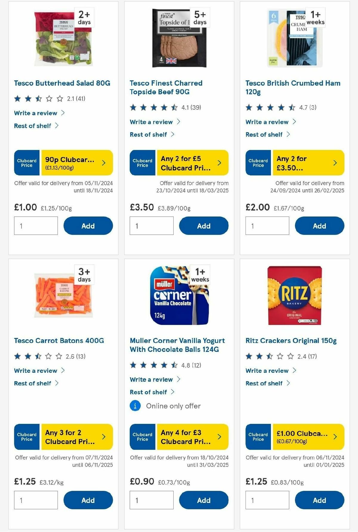 TESCO Offers from 14 November