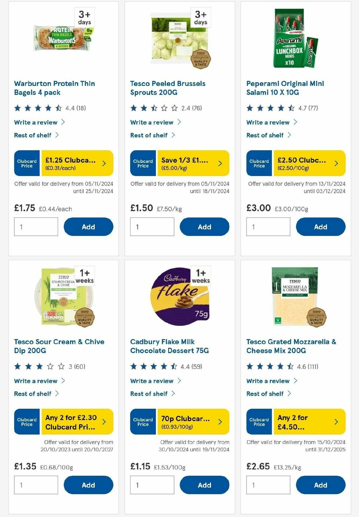 TESCO Offers from 14 November