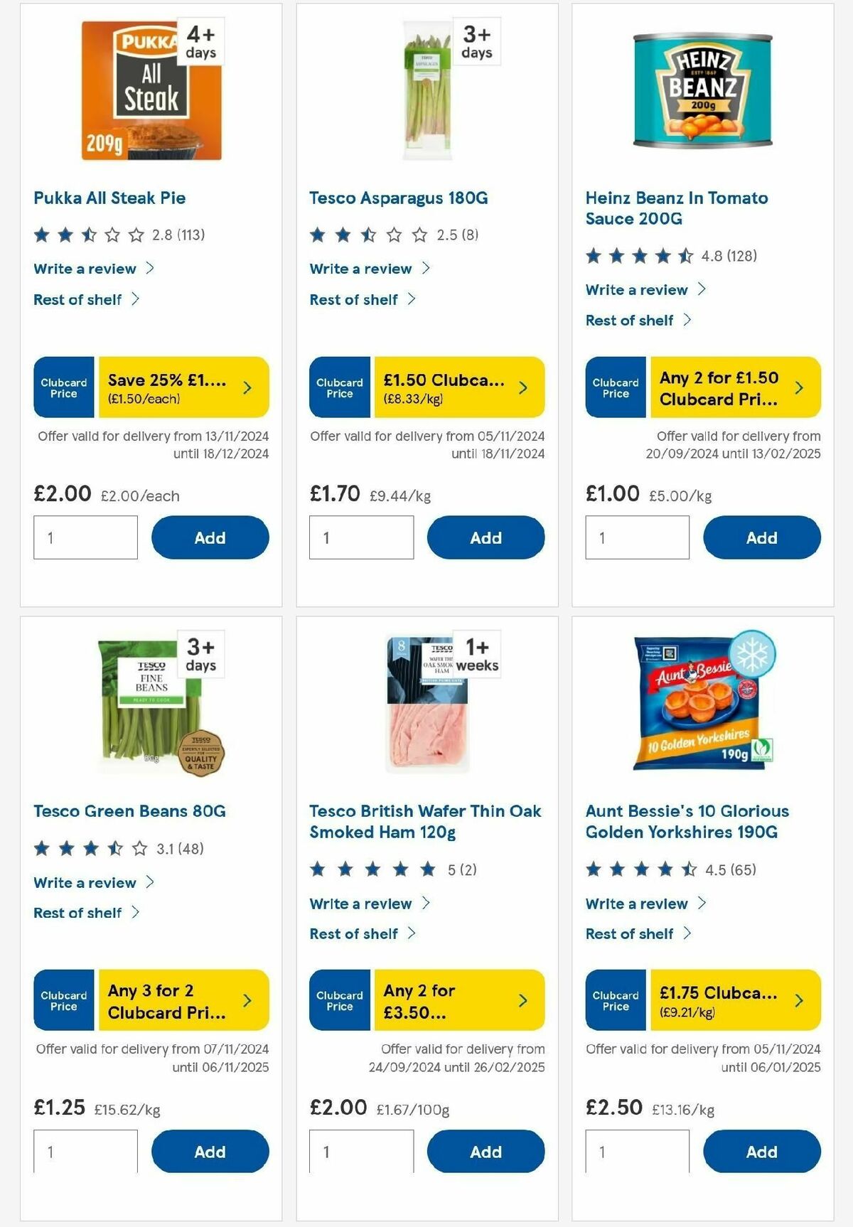 TESCO Offers from 14 November