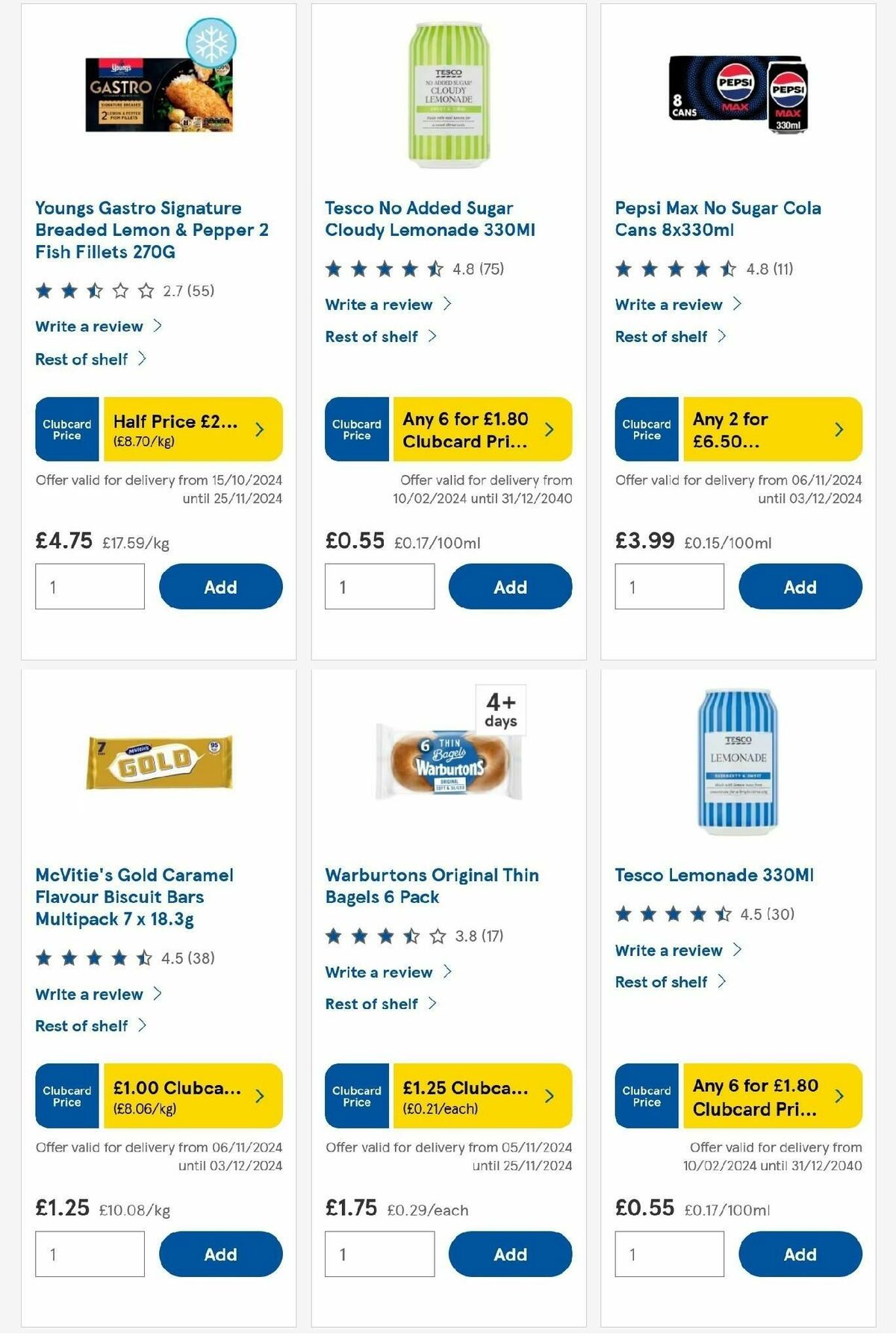 TESCO Offers from 14 November