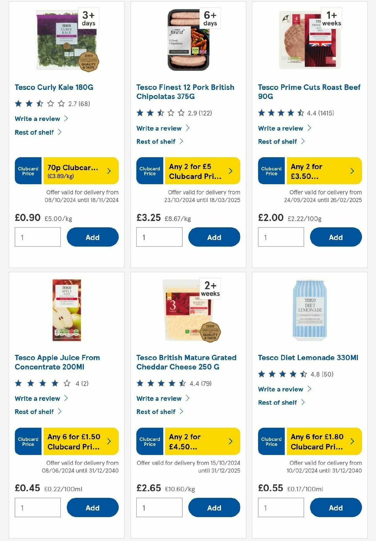 TESCO Offers from 14 November