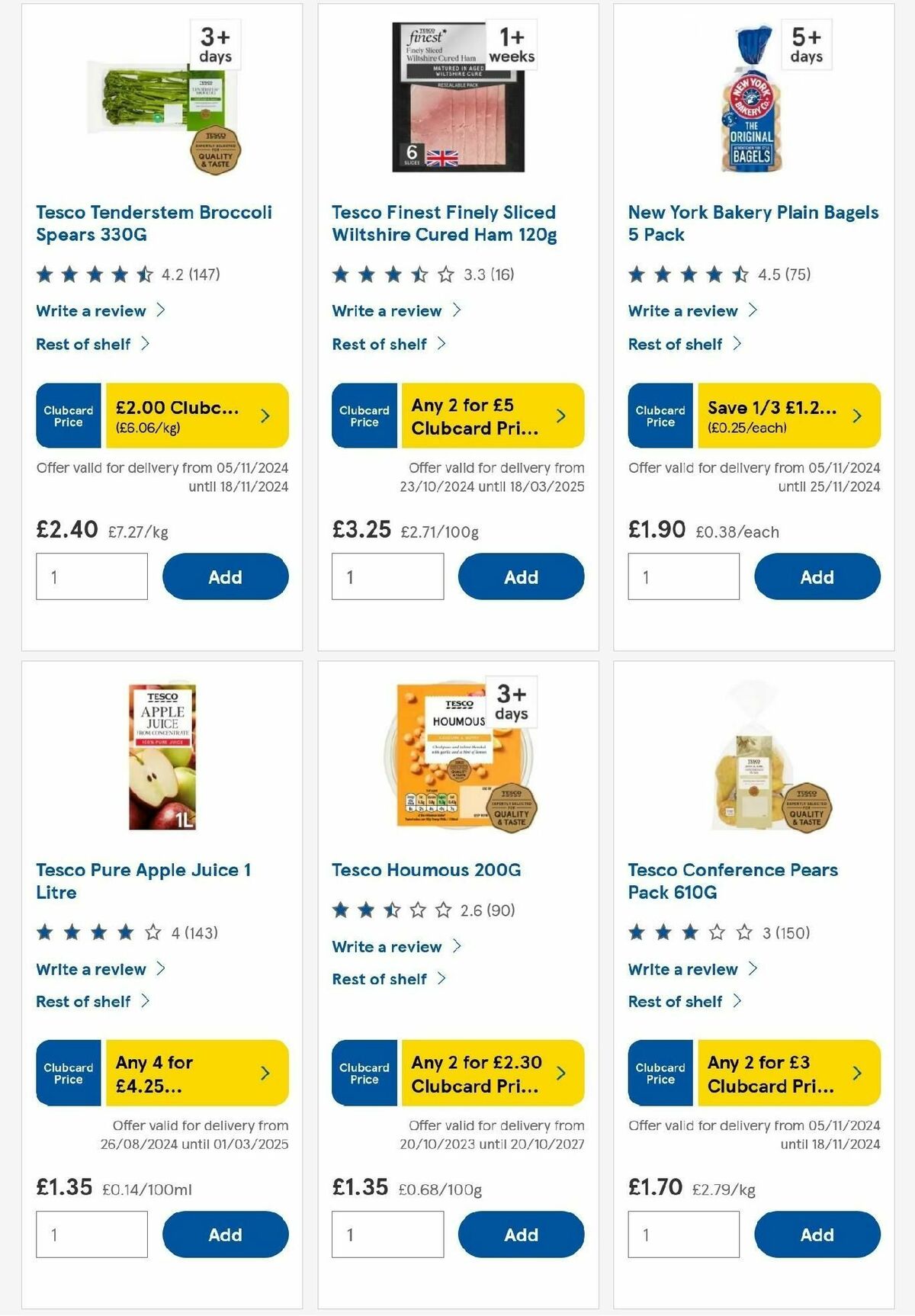 TESCO Offers from 14 November