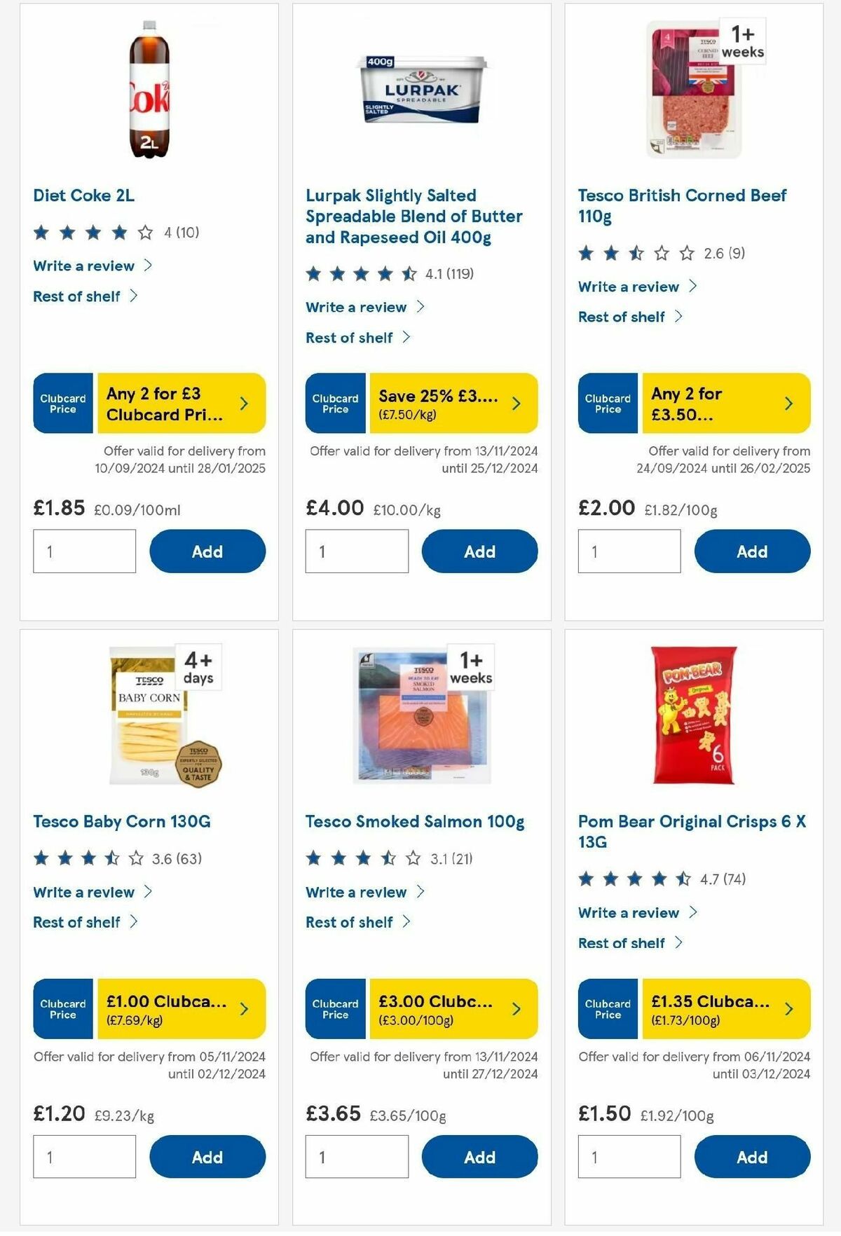 TESCO Offers from 14 November