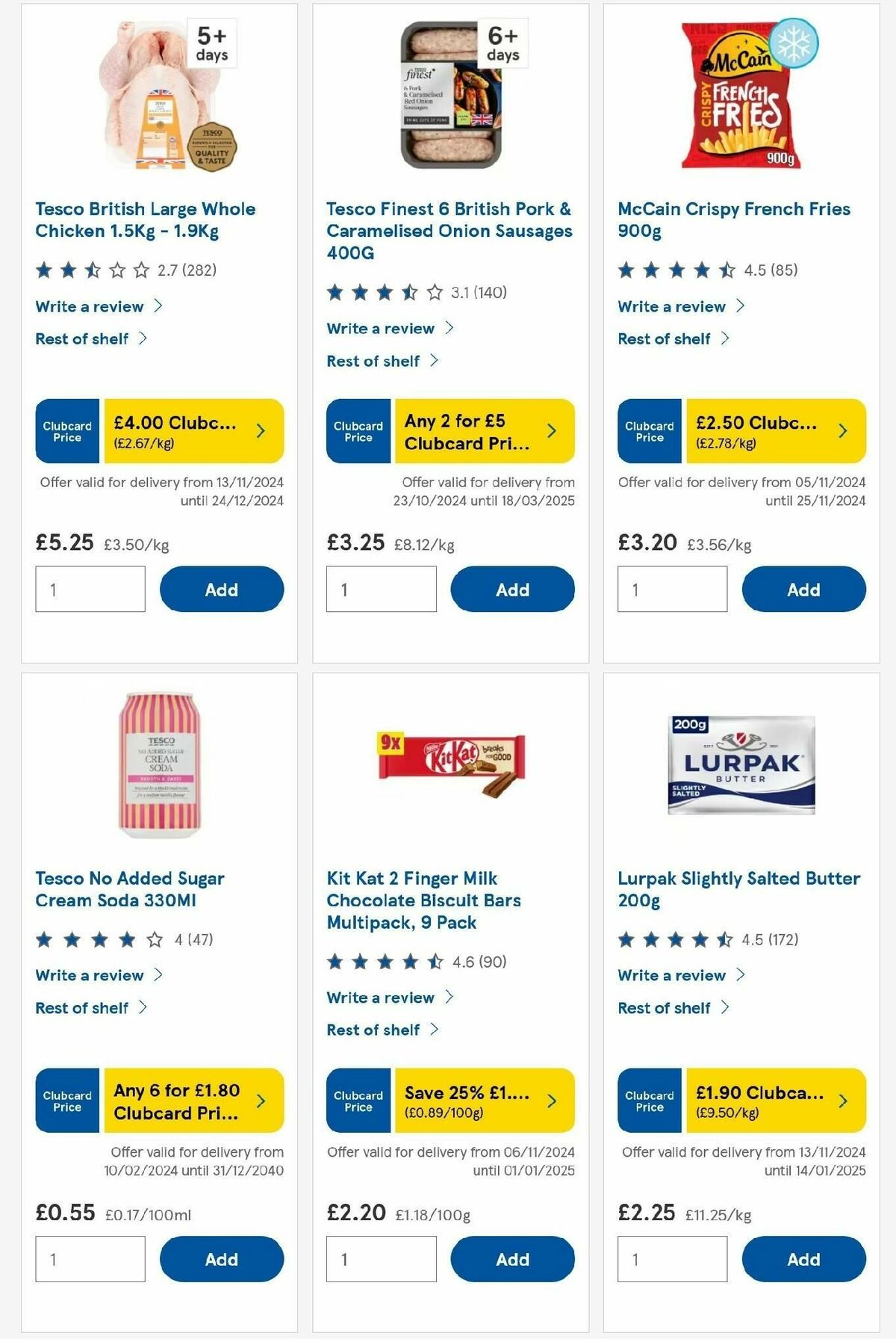 TESCO Offers from 14 November