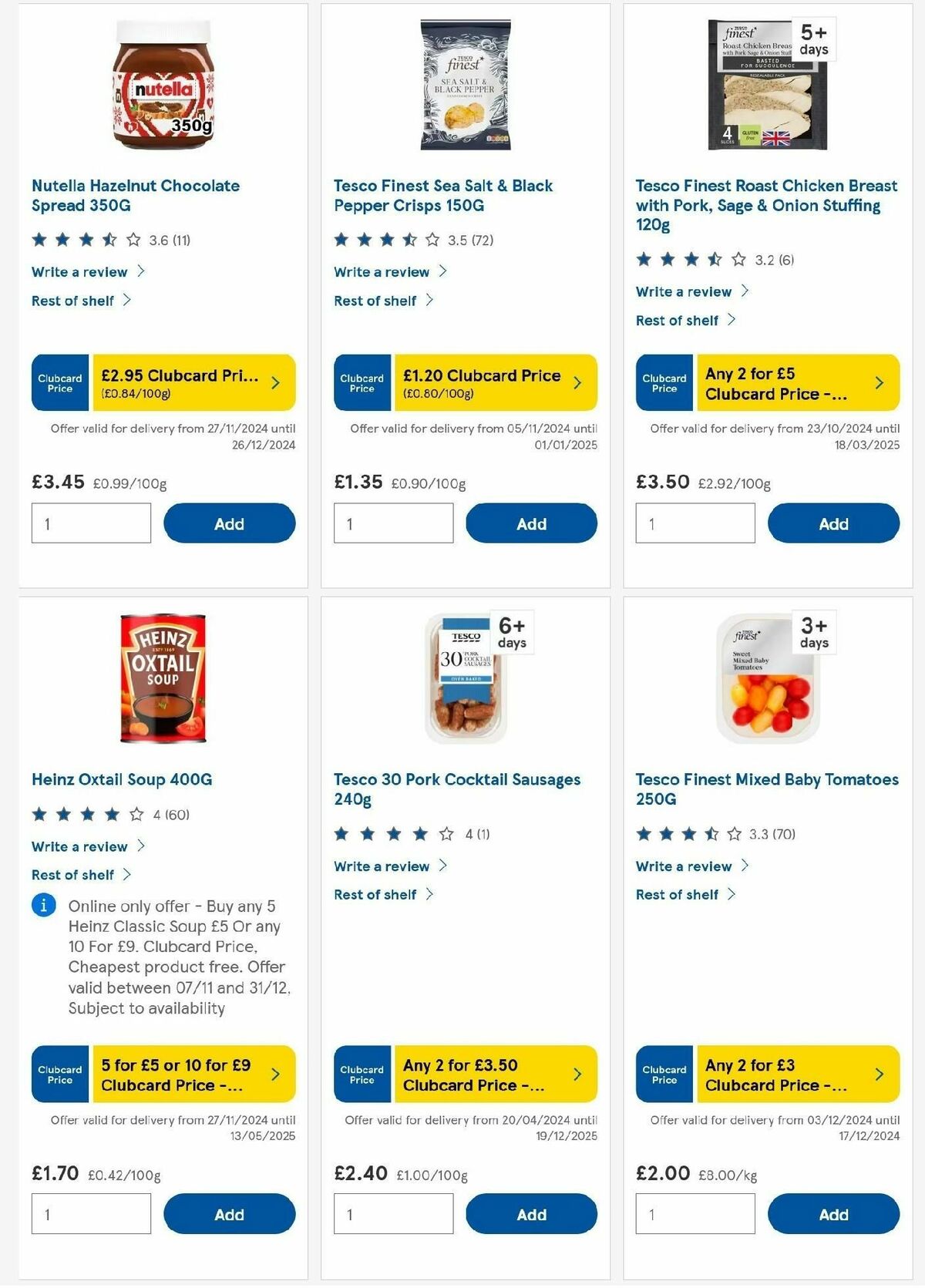 TESCO Offers from 5 December