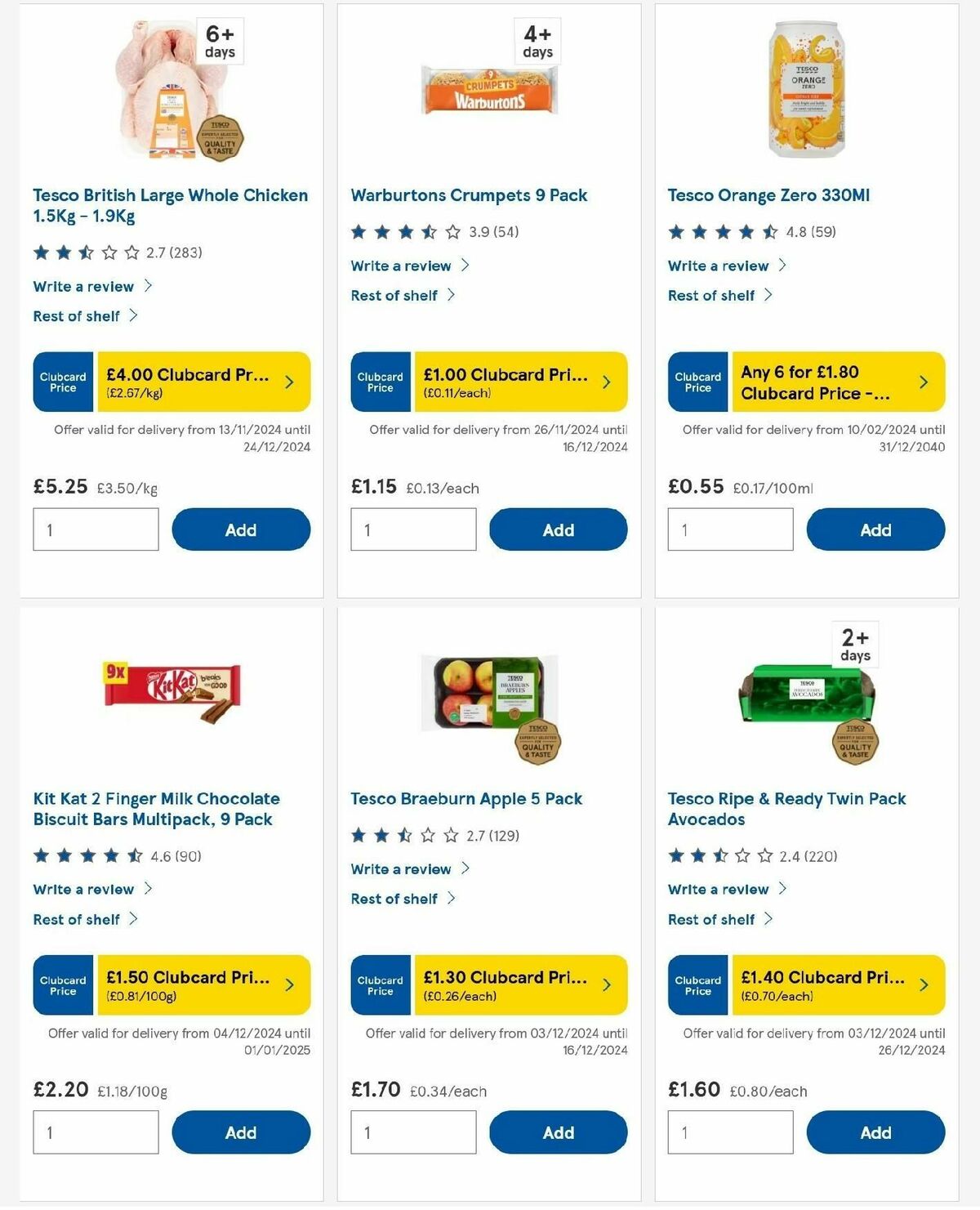 TESCO Offers from 5 December