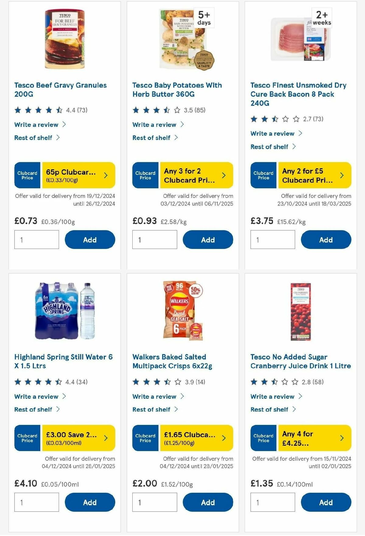 TESCO Offers from 19 December