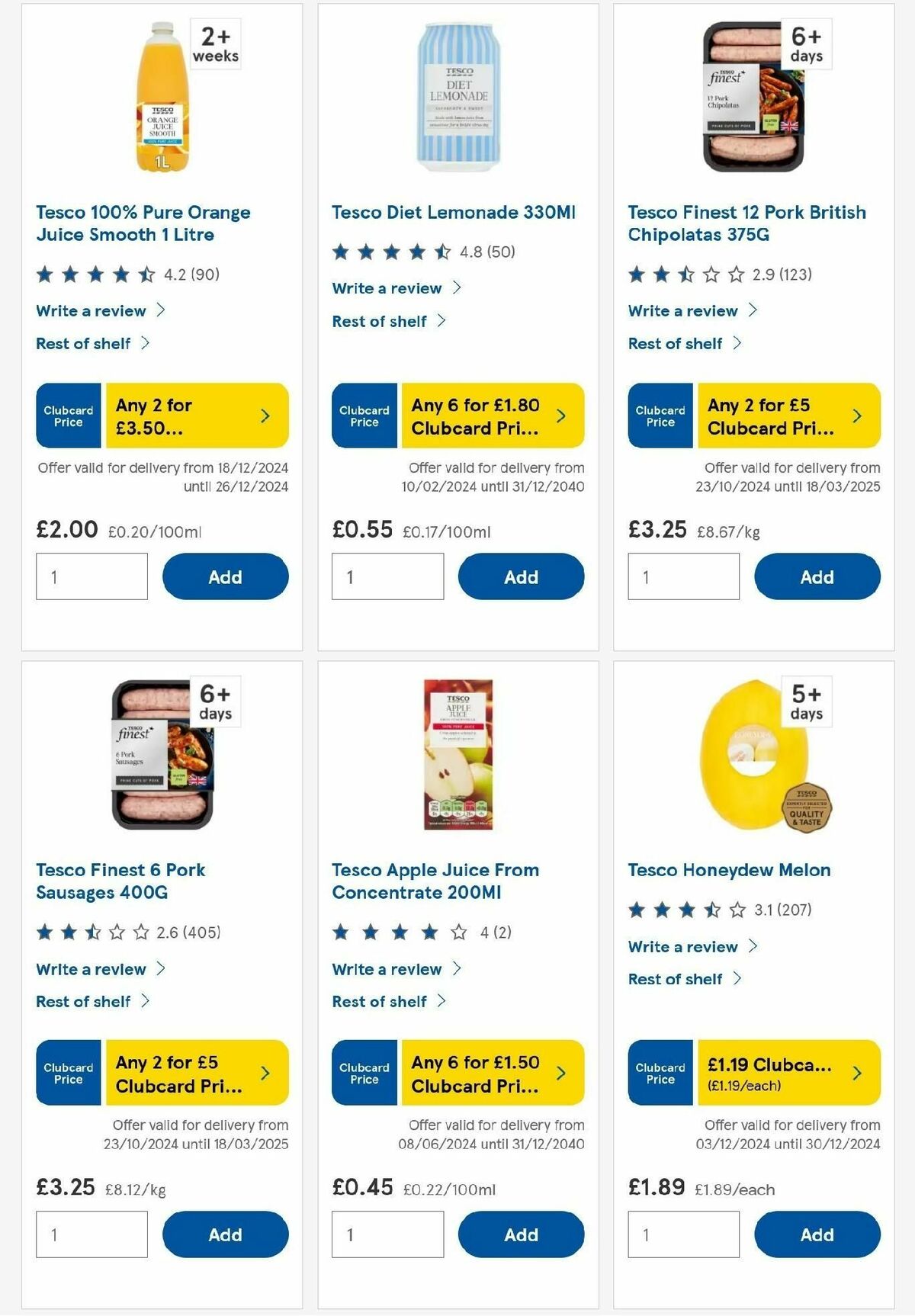 TESCO Offers from 19 December