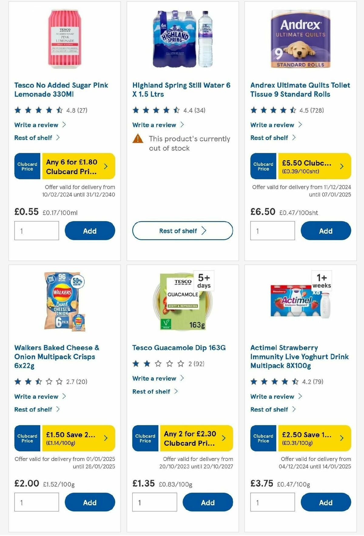 TESCO Offers from 1 January