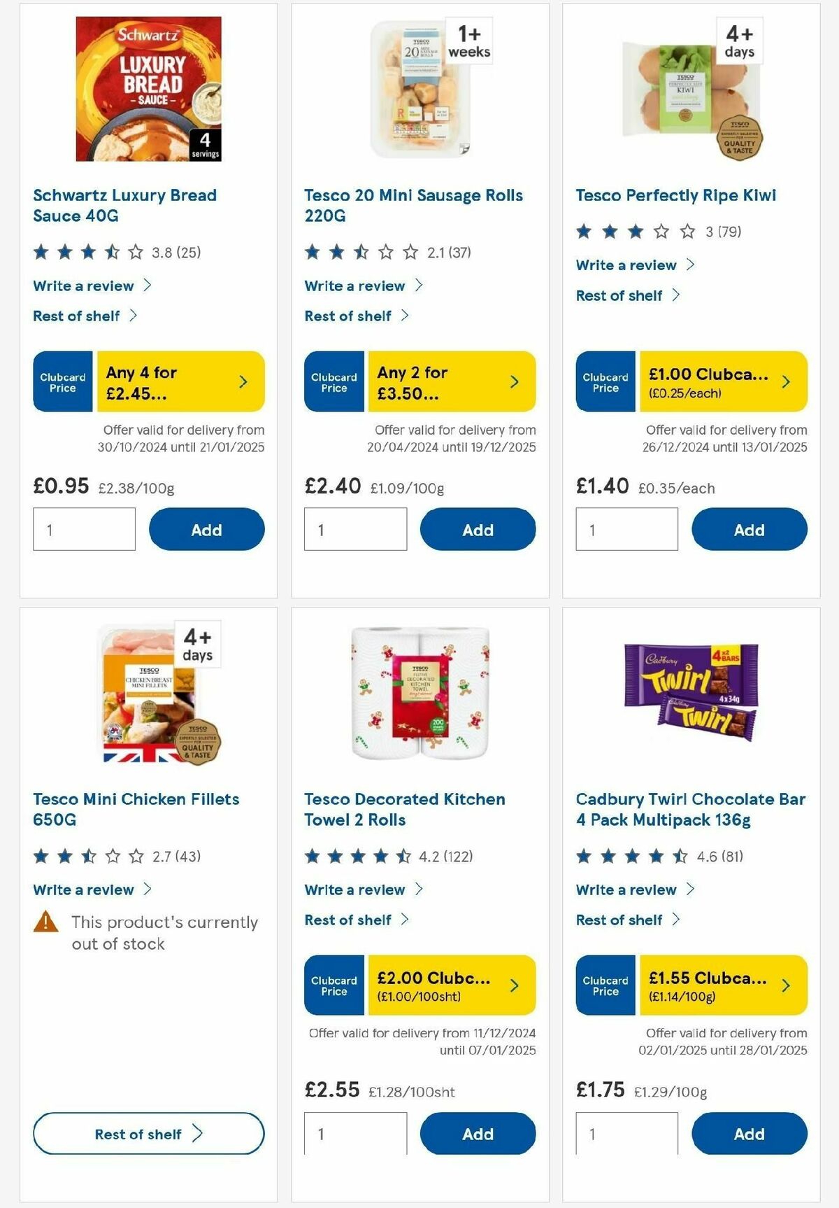 TESCO Offers from 1 January