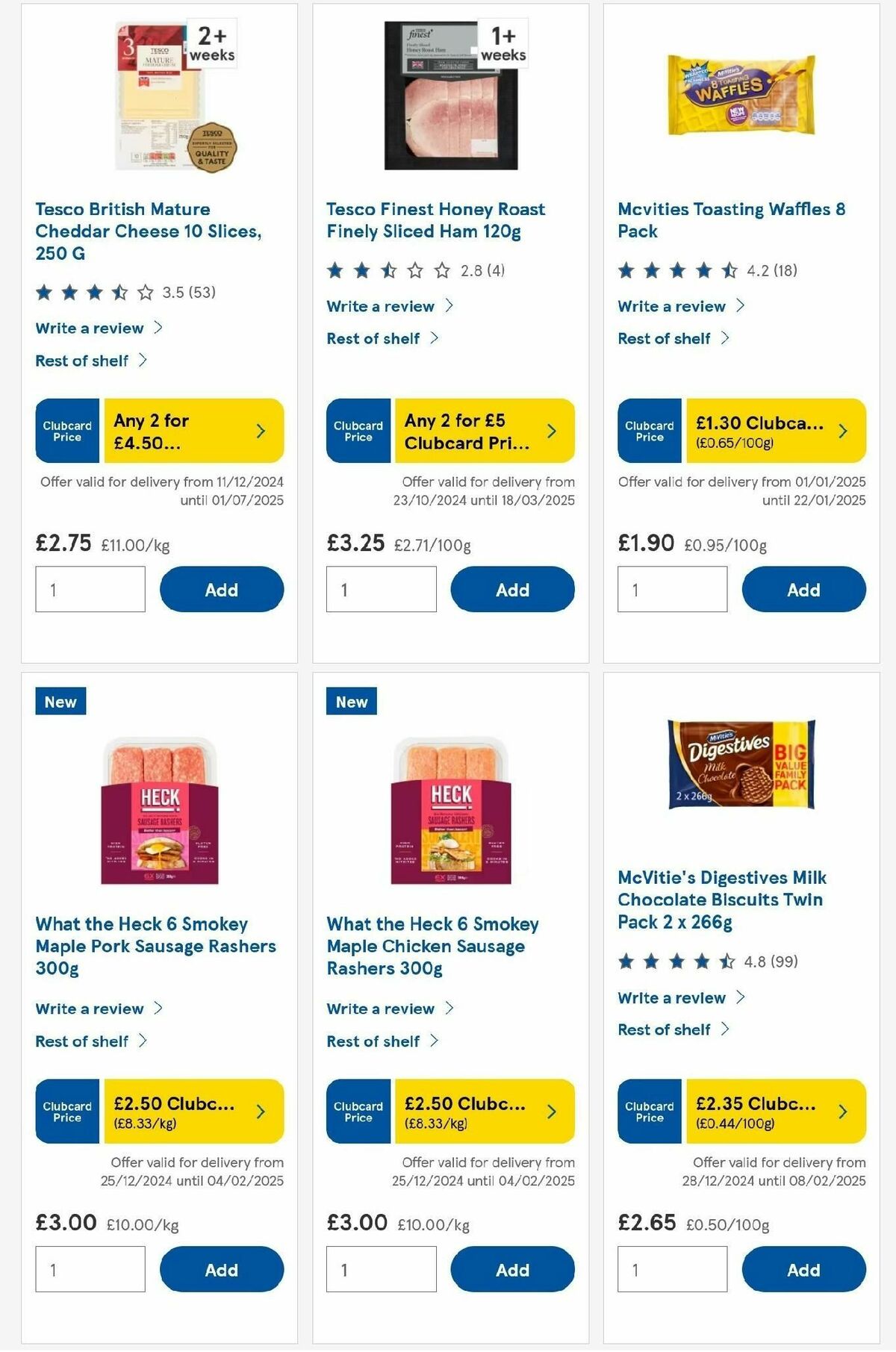 TESCO Offers from 1 January