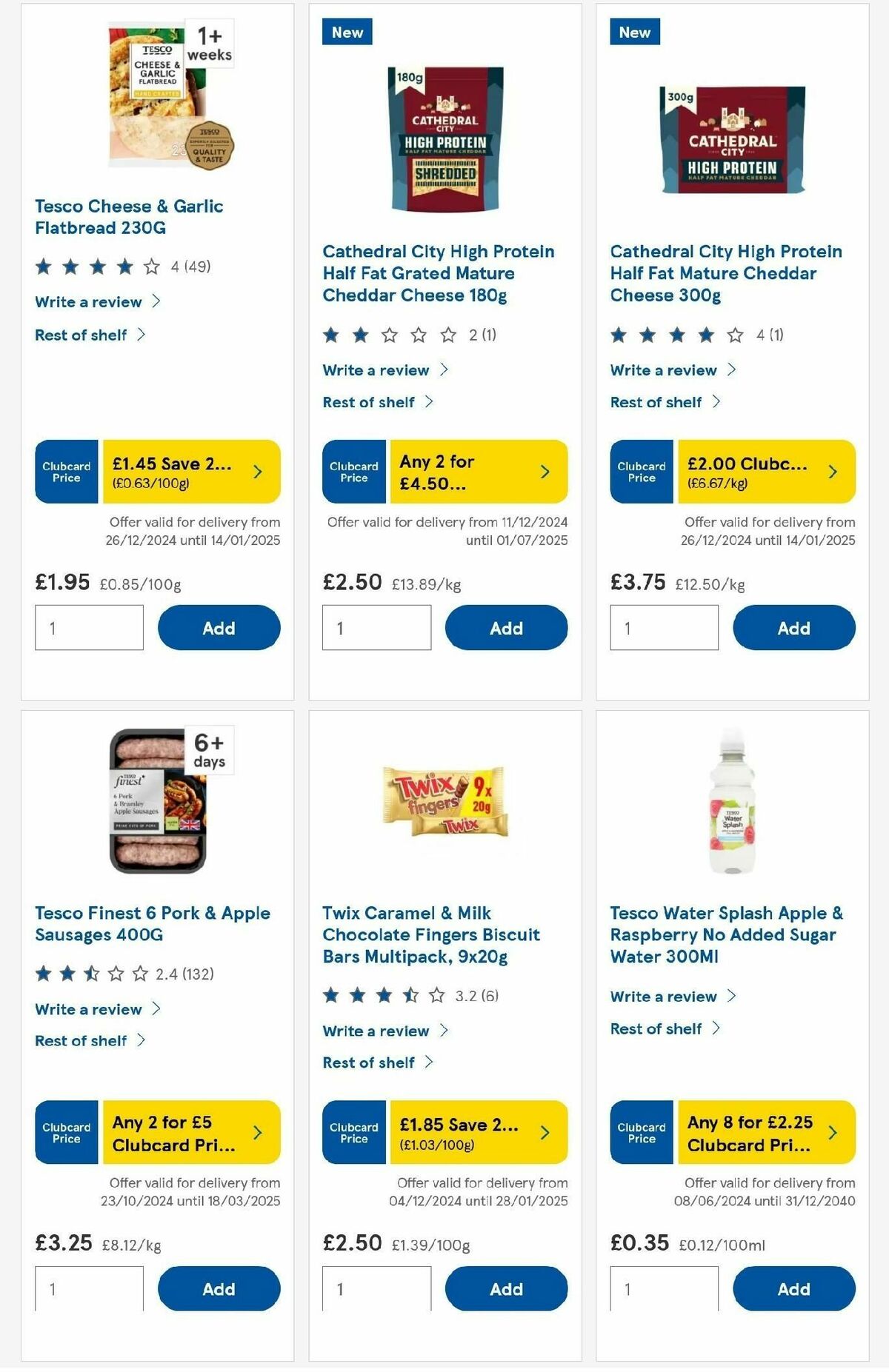 TESCO Offers from 1 January