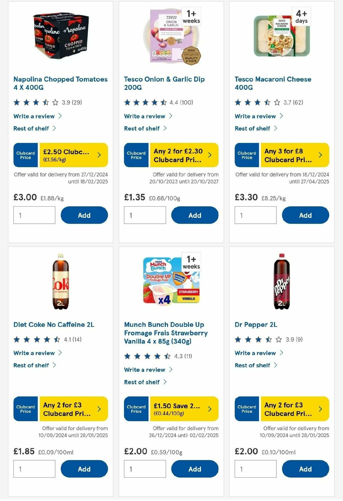 TESCO Offers from 1 January