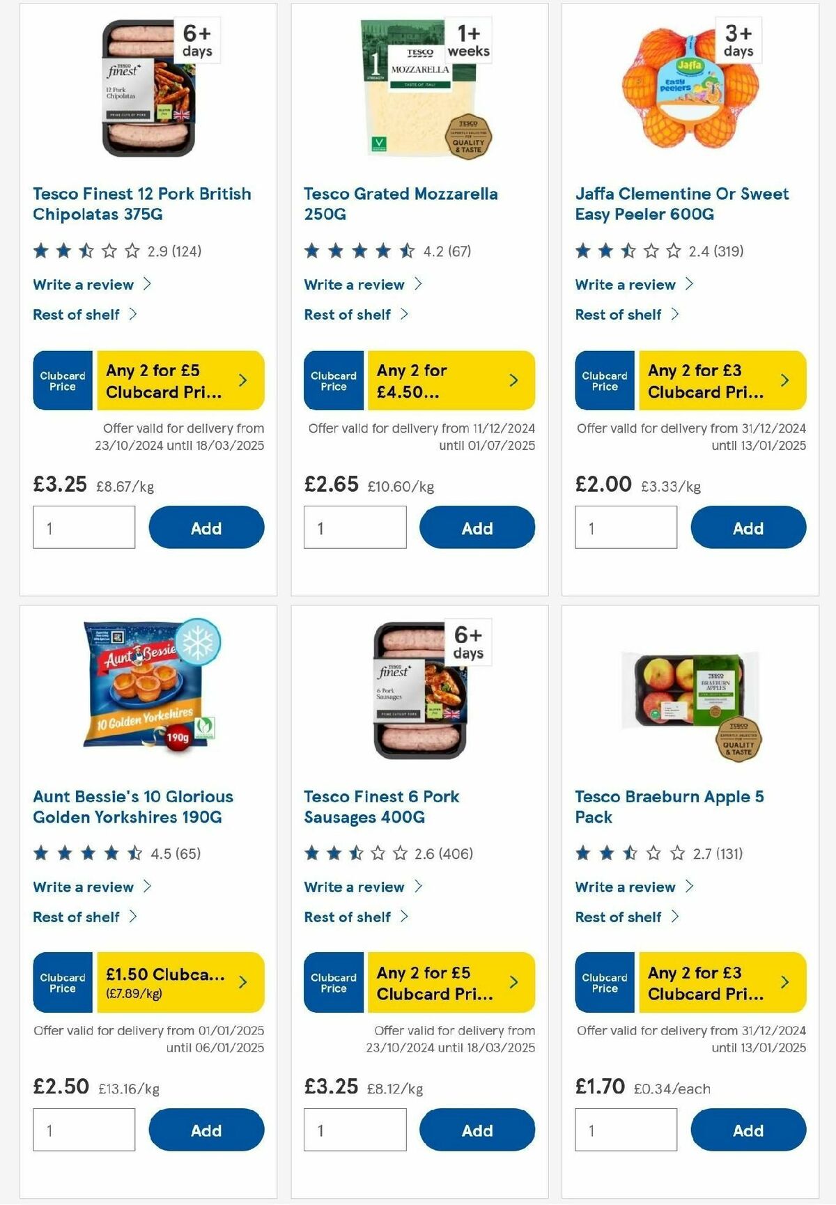 TESCO Offers from 1 January