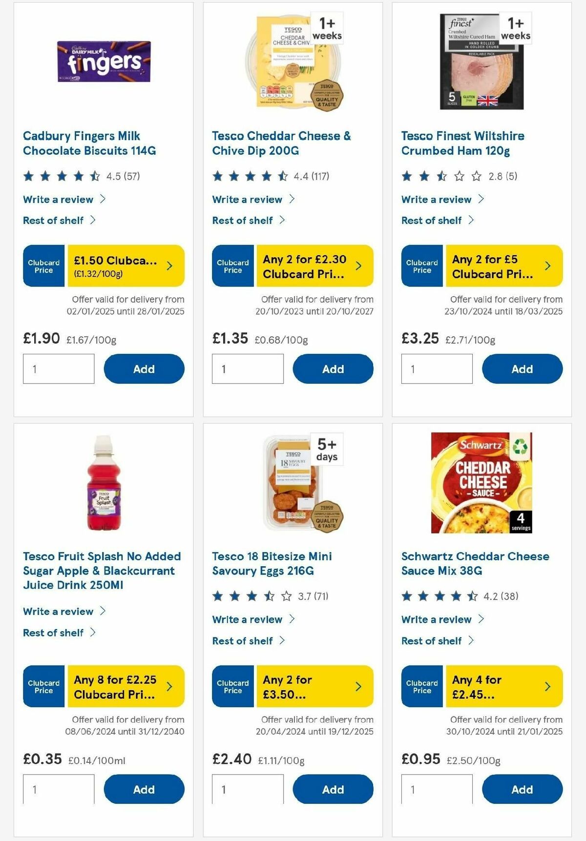 TESCO Offers from 1 January