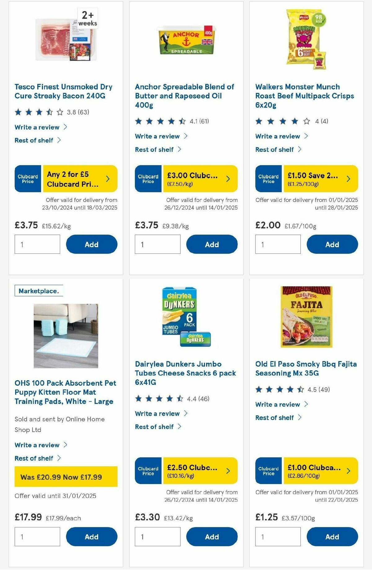 TESCO Offers from 1 January