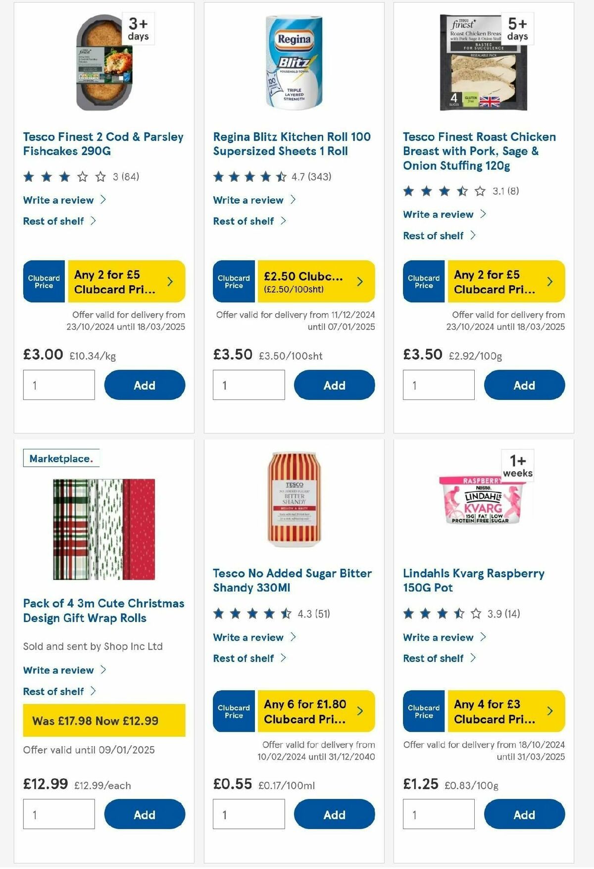 TESCO Offers from 1 January