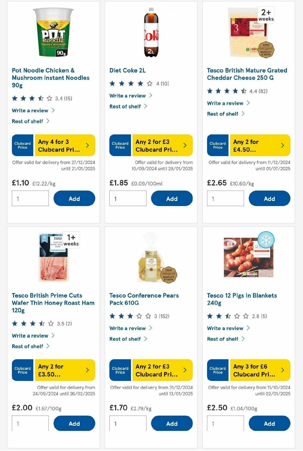 TESCO Offers from 1 January