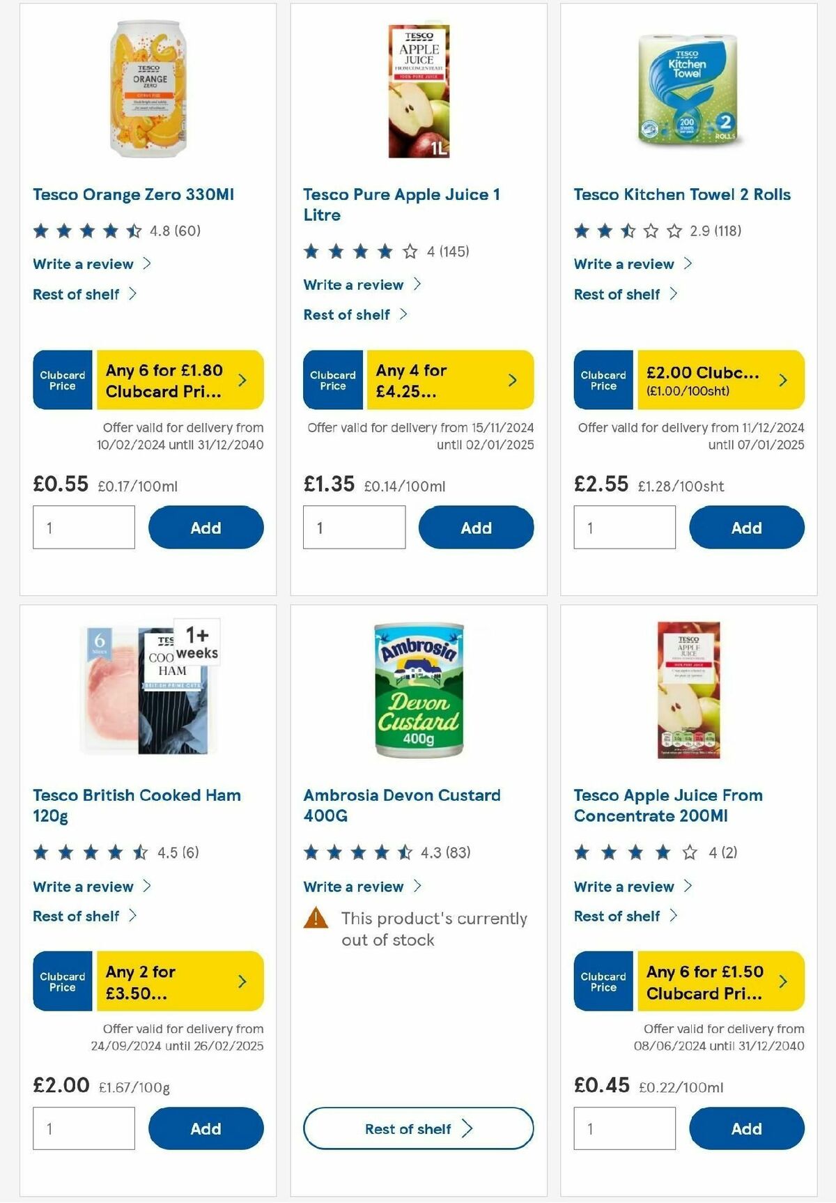 TESCO Offers from 1 January