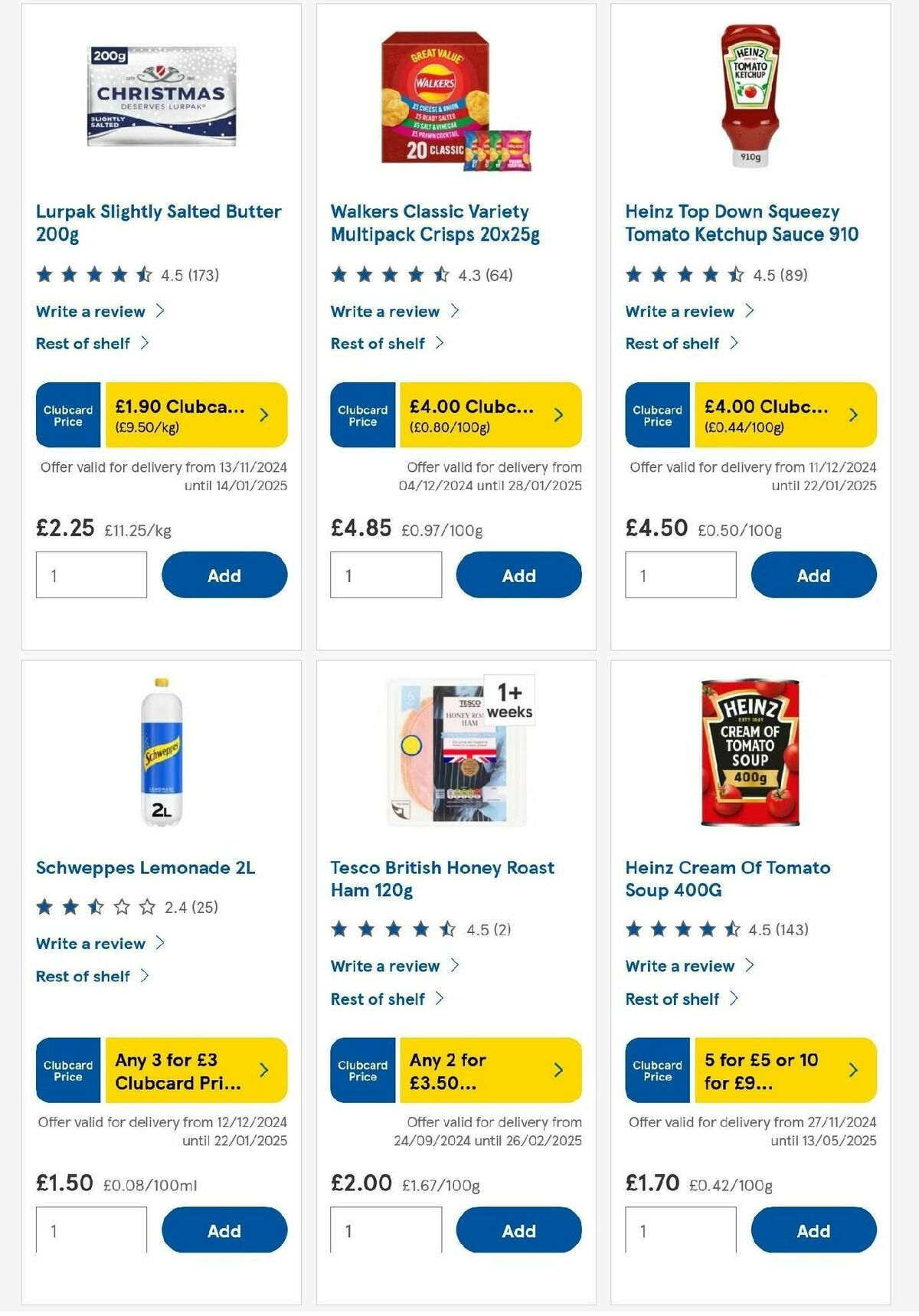 TESCO Offers from 1 January