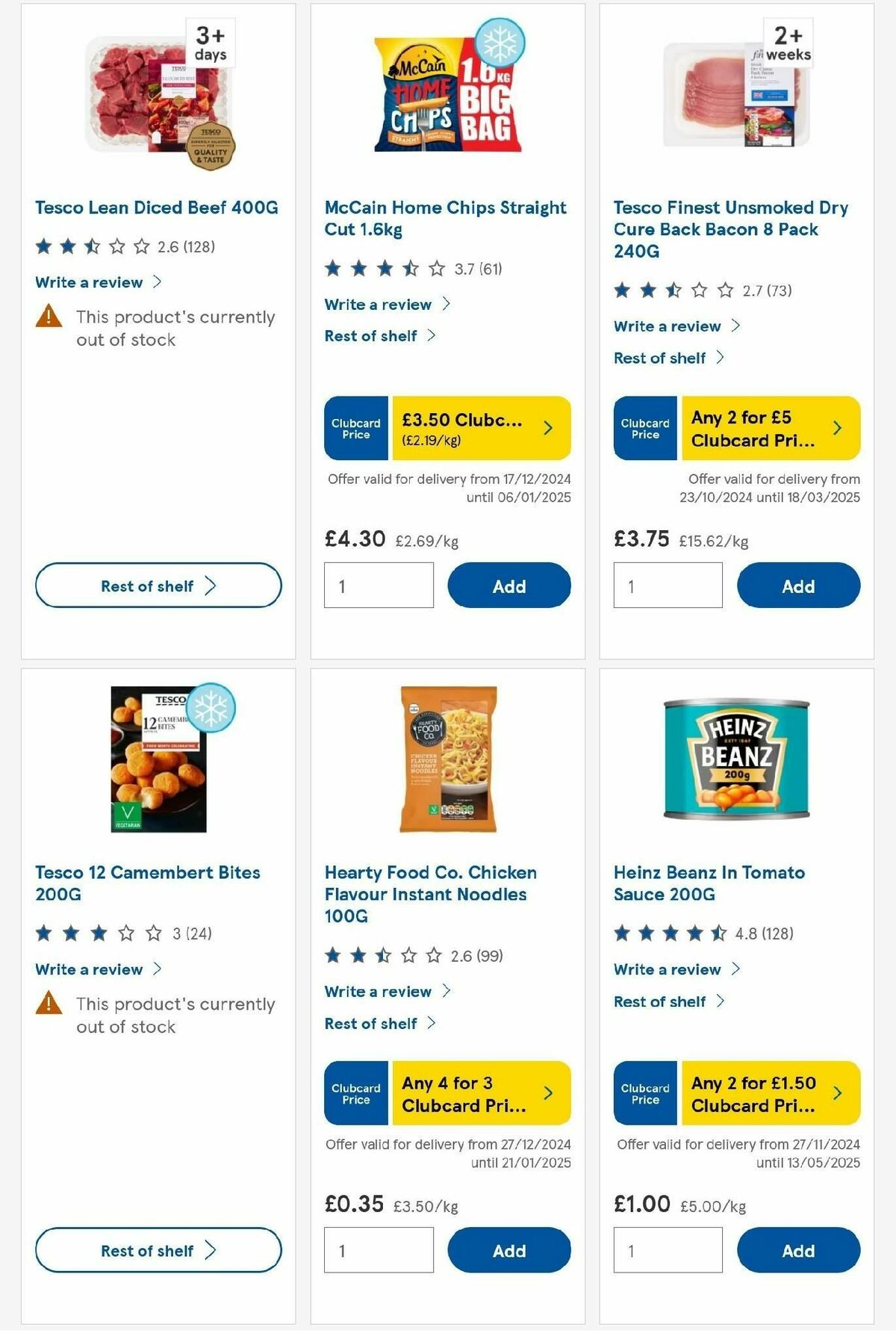 TESCO Offers from 1 January