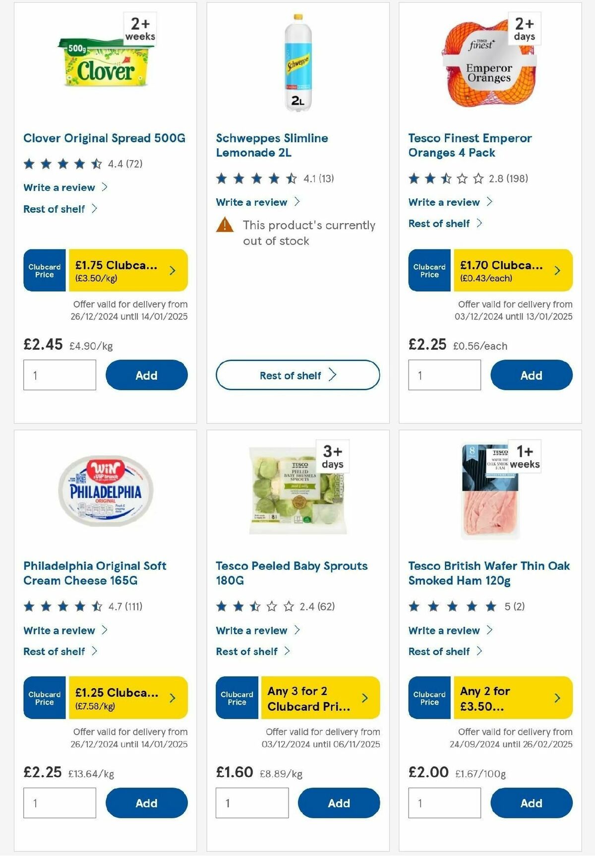 TESCO Offers from 1 January