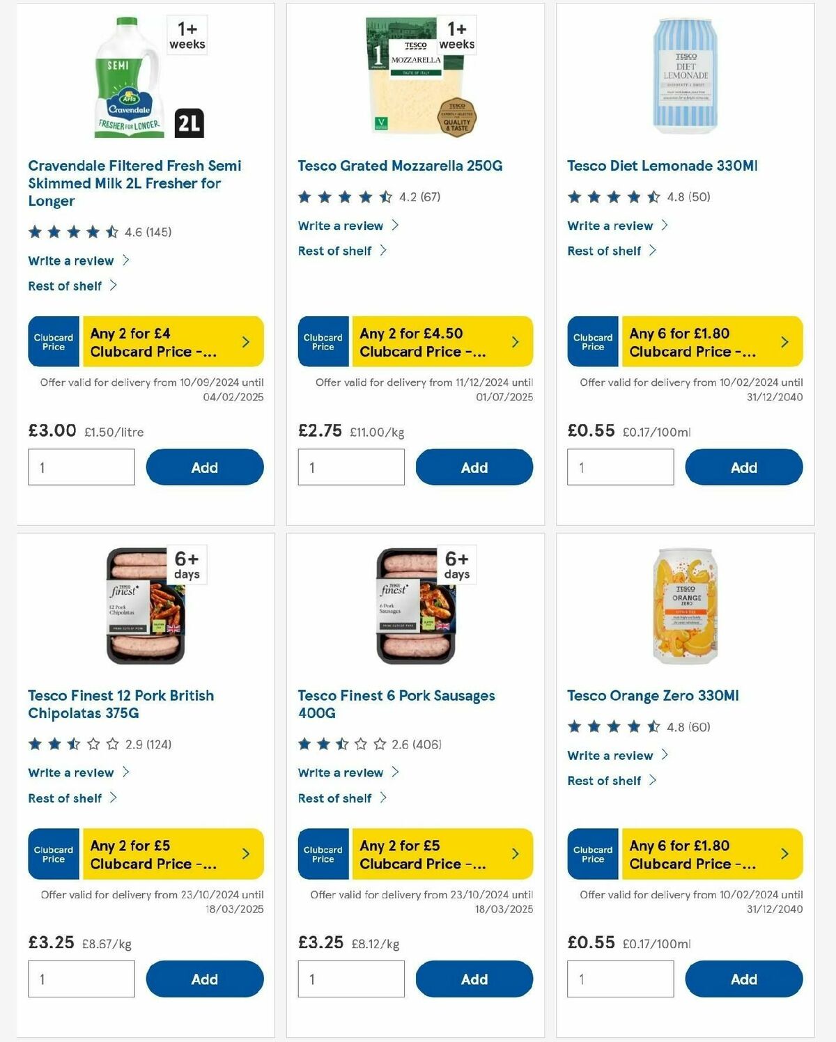 TESCO Offers from 9 January