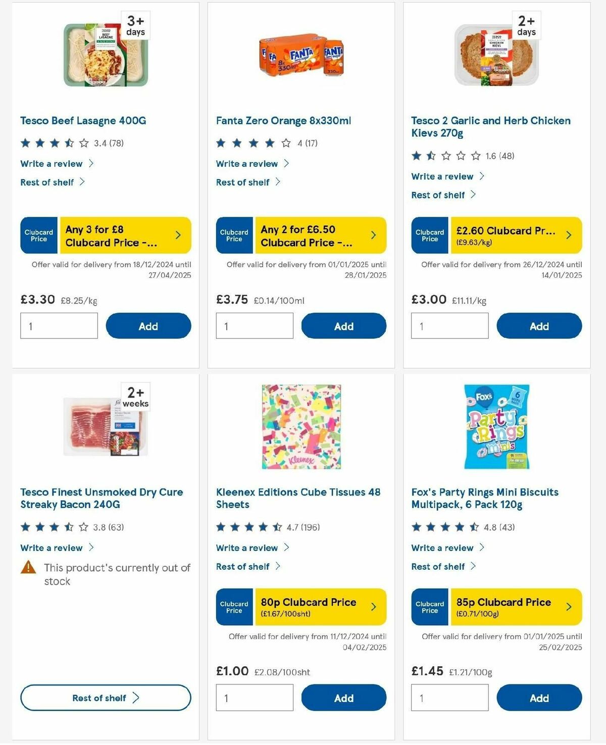 TESCO Offers from 9 January