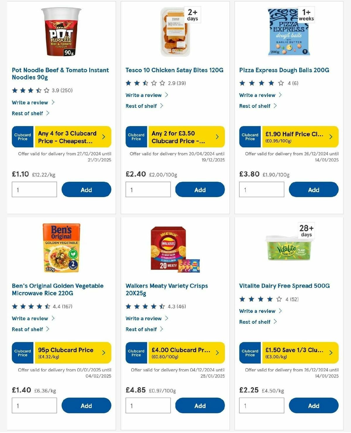 TESCO Offers from 9 January