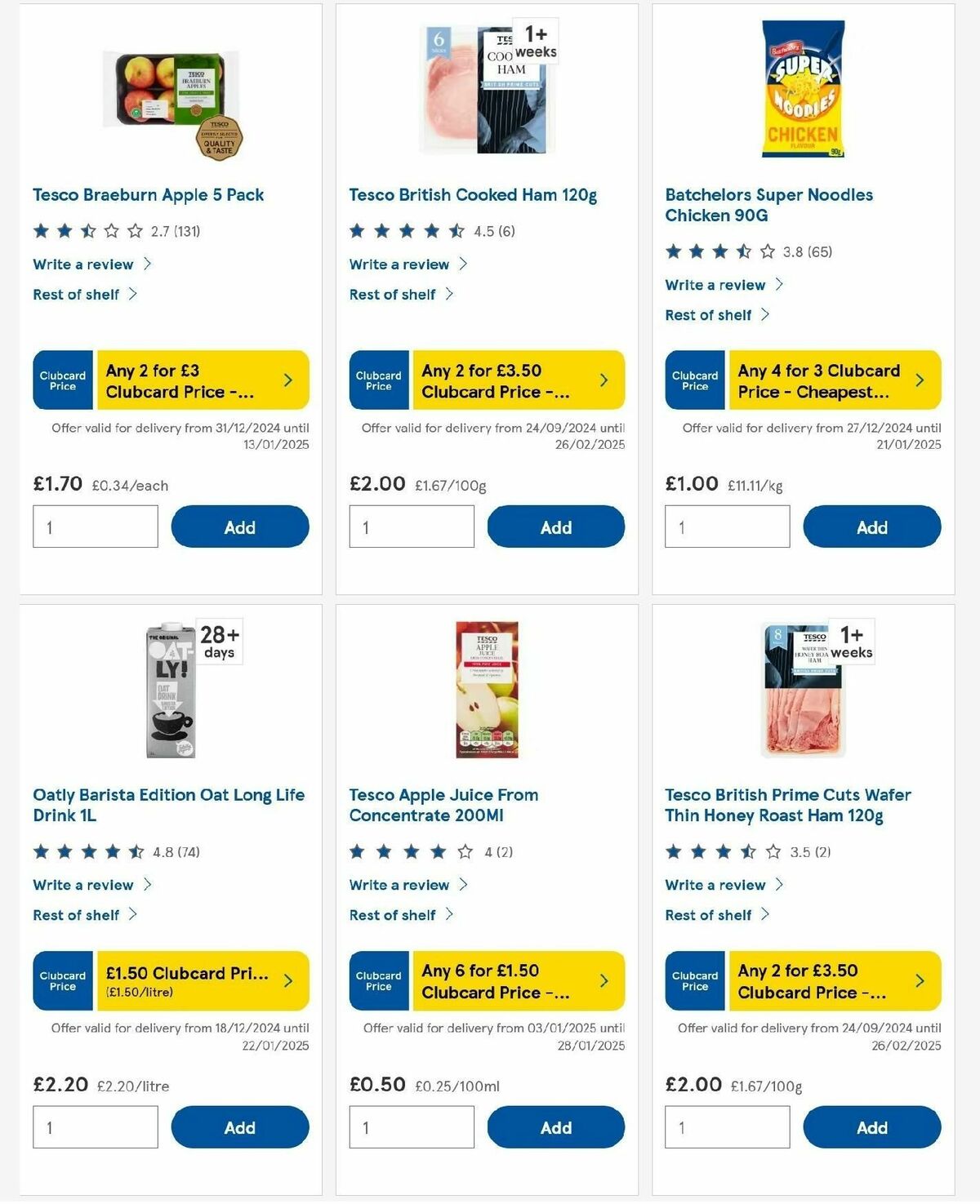 TESCO Offers from 9 January