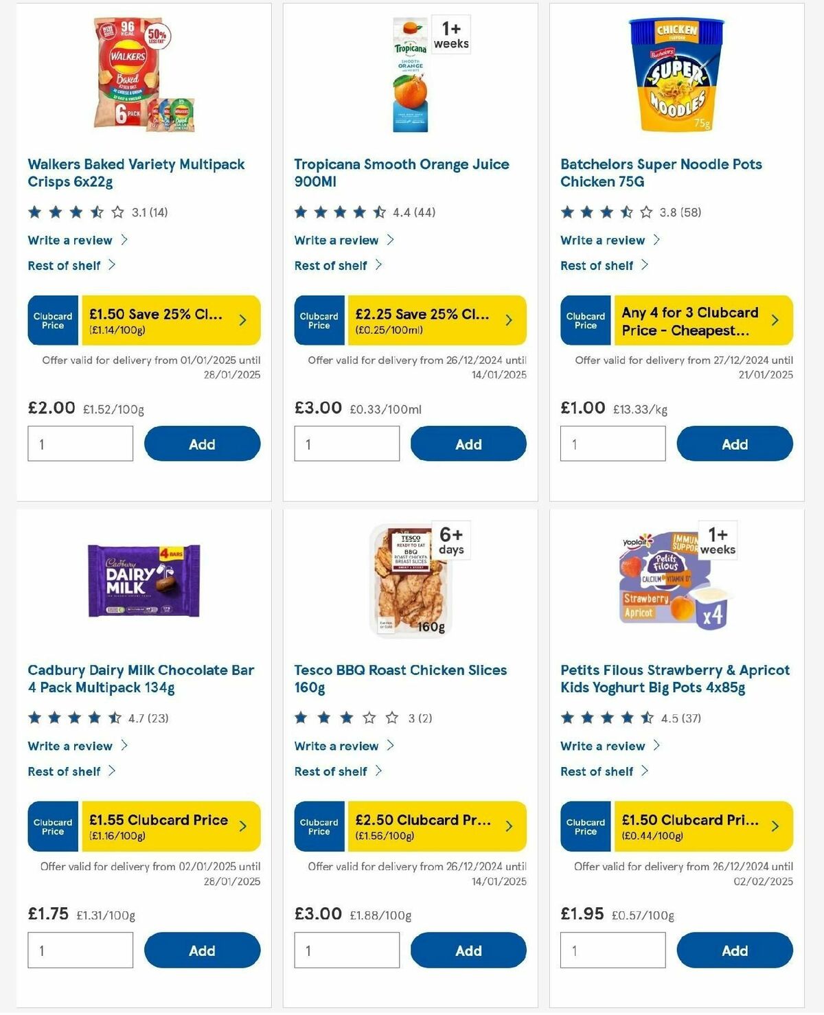 TESCO Offers from 9 January