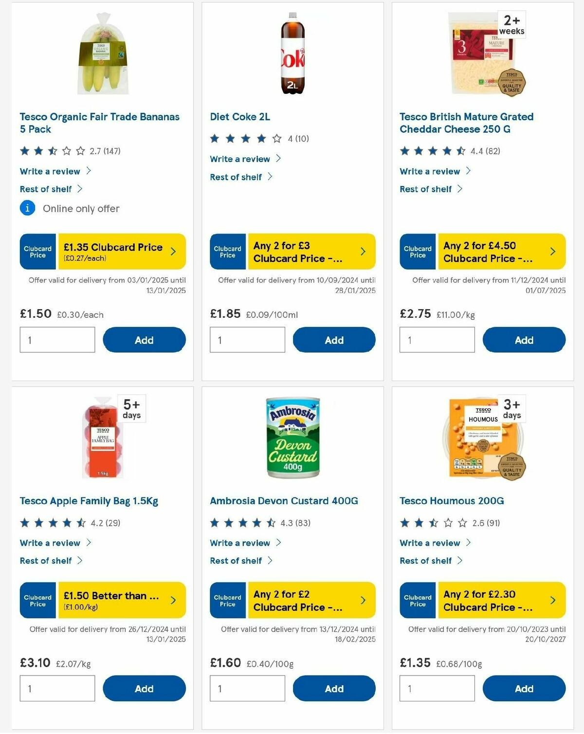 TESCO Offers from 9 January