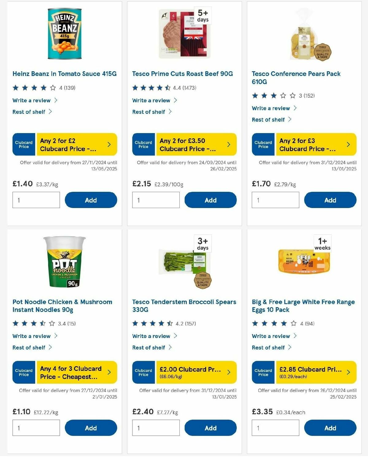 TESCO Offers from 9 January